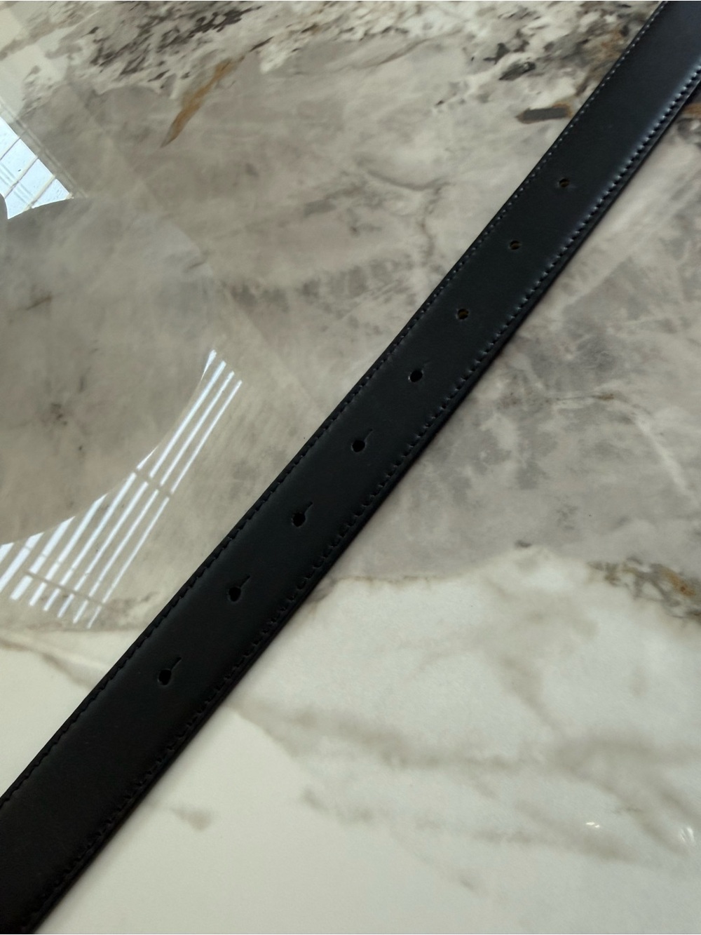 Dolce & Gabbana Black Leather Belt with Gold Pearl-Embellished 'DG' Buckle - Picture 11 of 11
